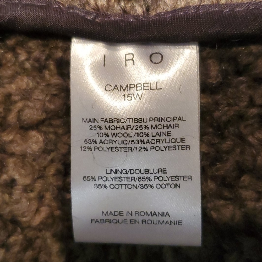 IRO Campbell Fuzzy Mohair Cardigan Sweater Coat - Picture 6 of 8